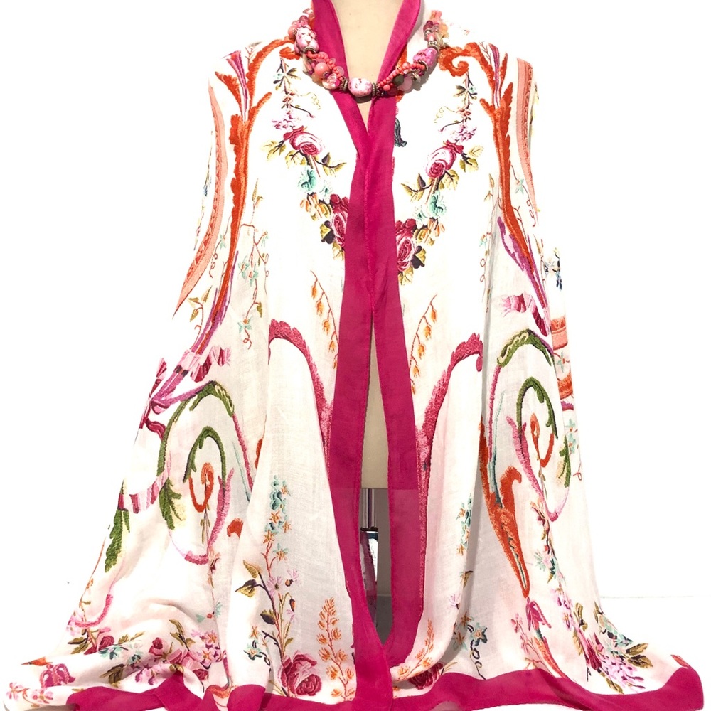 THE MET Modal Cashmere Historic Print Scarf Shawl